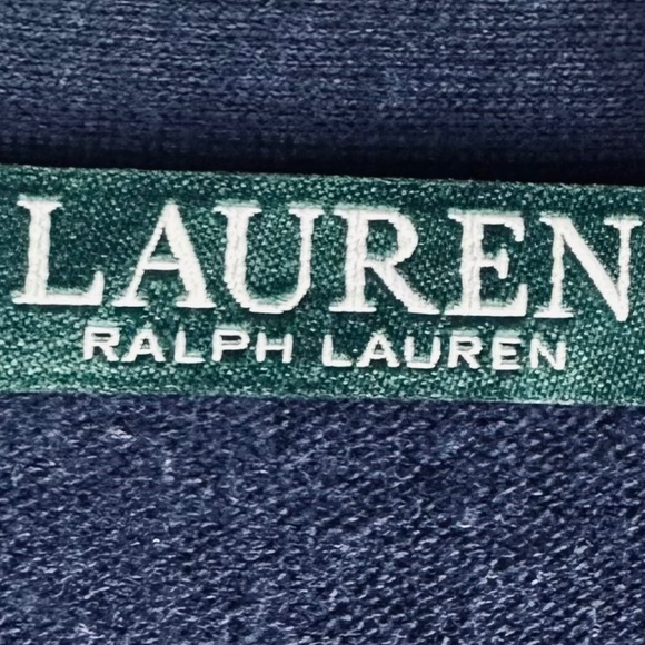 Ralph Lauren Long Cardigan Sweater 2X 18 20 XXL Navy Blue Pockets V-Neck Coastal - Picture 3 of 4